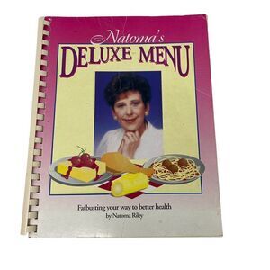 Vintage 90’s Diet Cookbook Natoma’s Deluxe Menu 28 day‎ plan book fatbusting